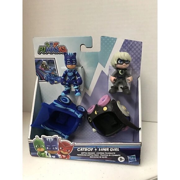 PJ Masks Catboy vs Luna Girl Battle Racers Vehicle &‎ Action Figure Kids Toy NEW - Picture 1 of 2